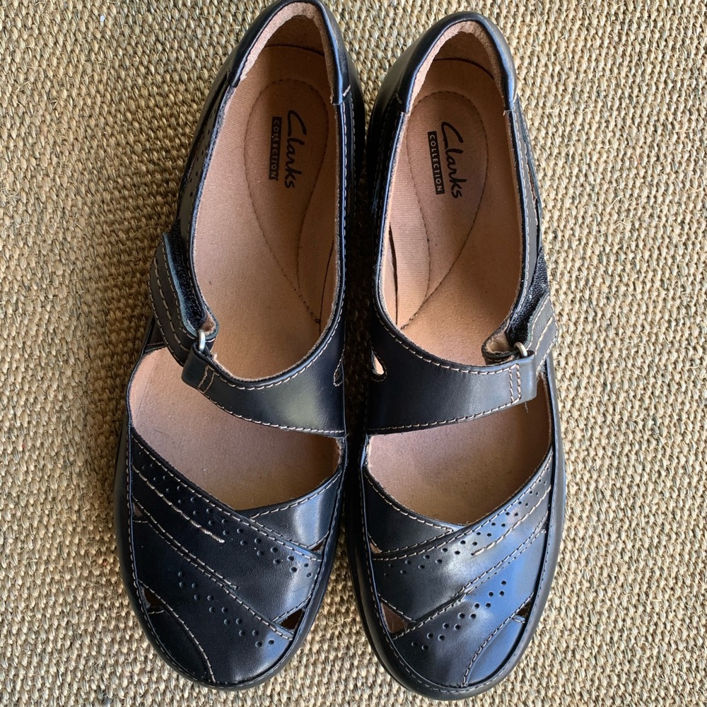 [Clarks]• leather mary jane slip on shoes